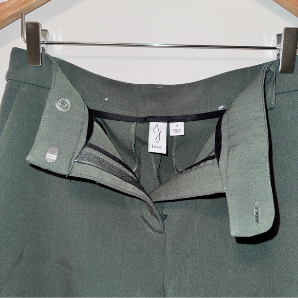 New w/o Tag Joie Women’s US 4 (FITS LIKE 6) Long Loose Fit Green Dress Pants - Picture 4 of 6